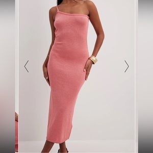 NWT Nakd Pink Glitter Midi